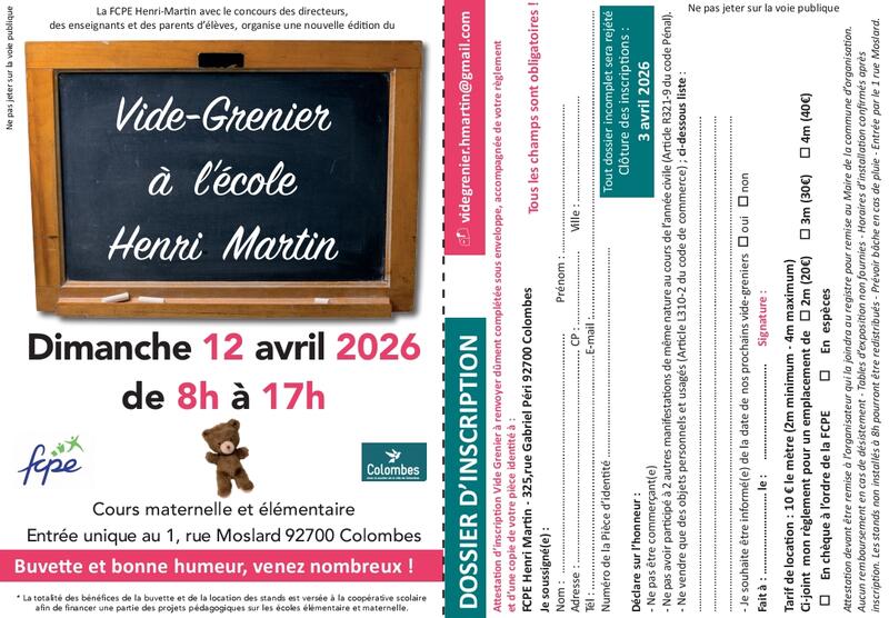 Vide grenier henri martin 1