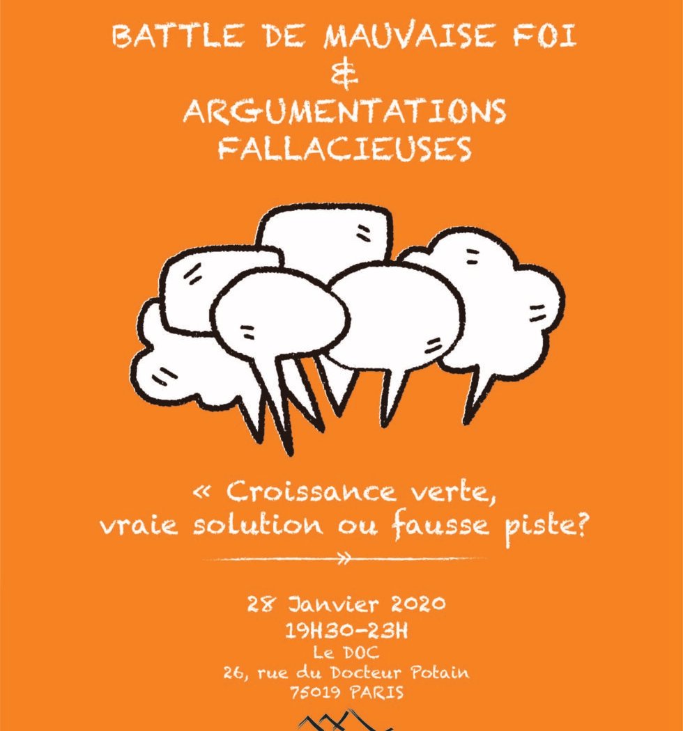 Battle de mauvaise foi et argumentations fallacieuses: Croissance Verte 1