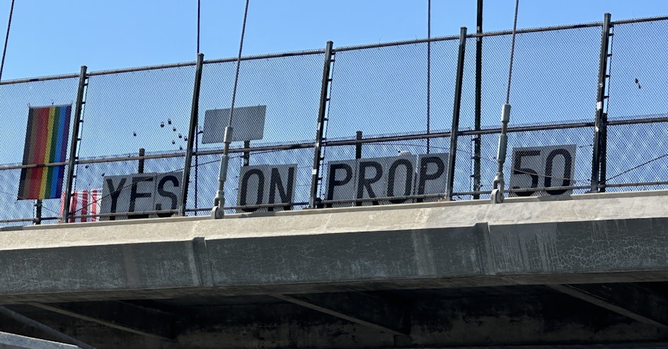 Overpass Visibility Action: I-80 Berkeley Bridge of Solidarity 1