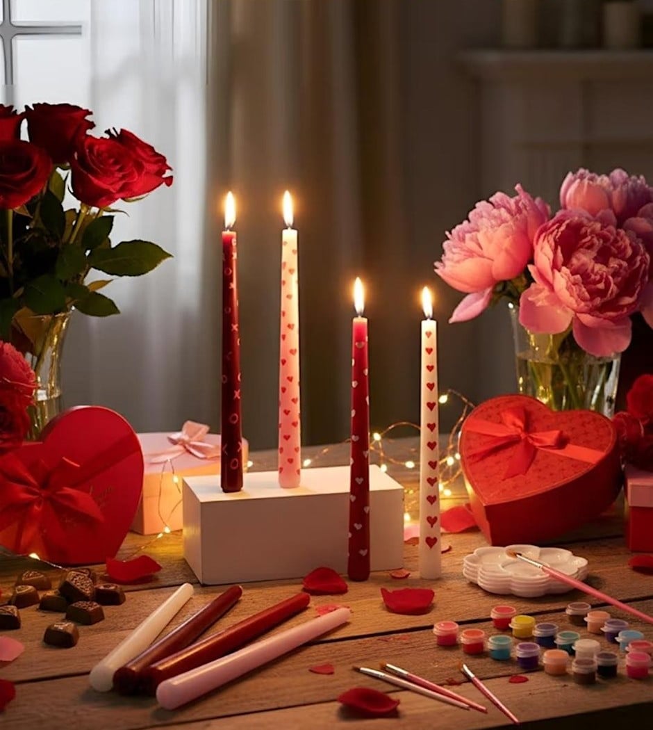 Valentines Reiki Infused Candle Painting 1