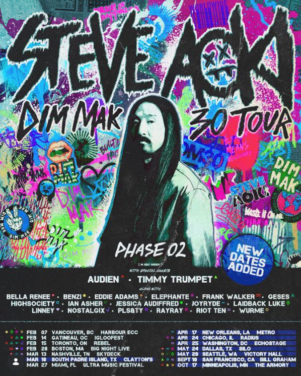 DIM MAK 30 TOUR Steve Aoki