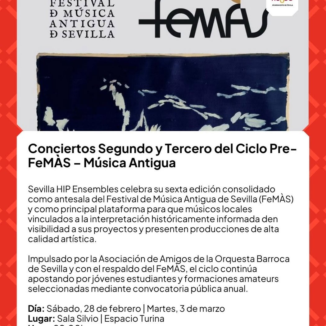 Conciertos Segundo y Tercero del Ciclo Pre-FeMÀS – Música Antigua 1