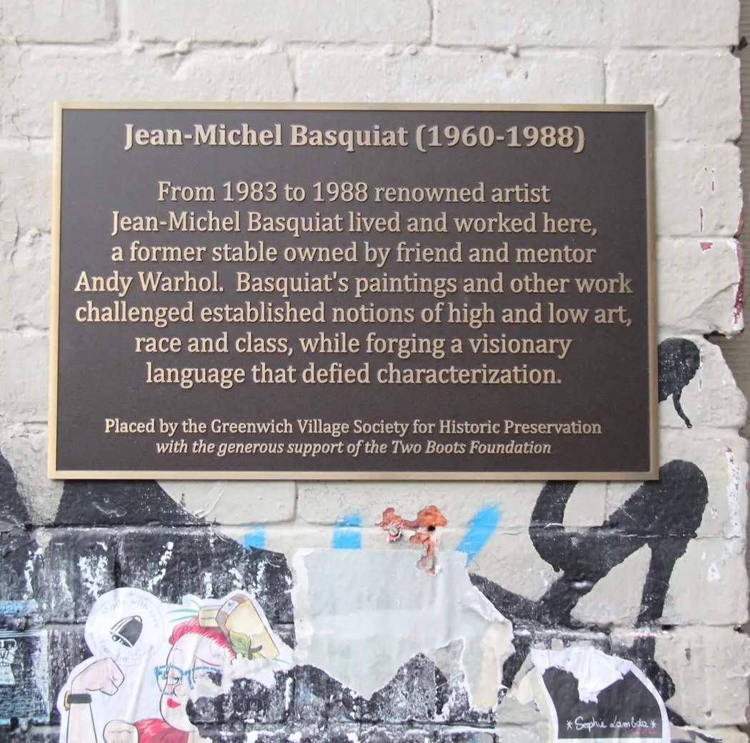 Jean-Michel Basquiat Commemorative Plaque 5