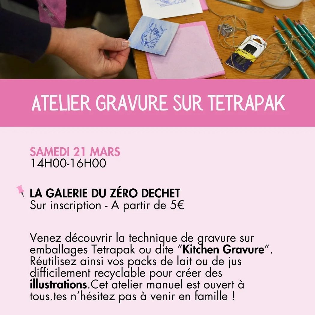 Atelier Gravure sur Tetrapak 1