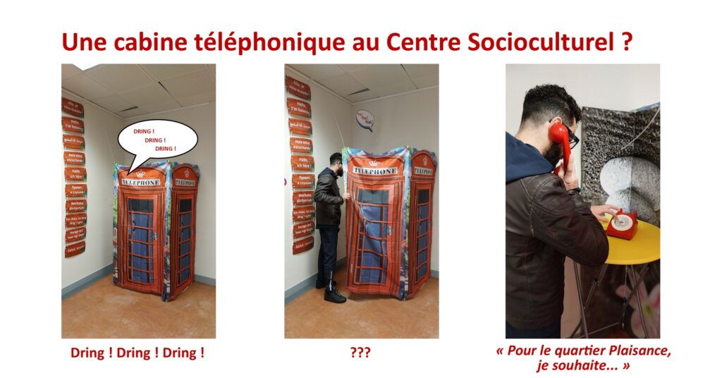 Une cabine téléphonique au Centre Socioculturel 1