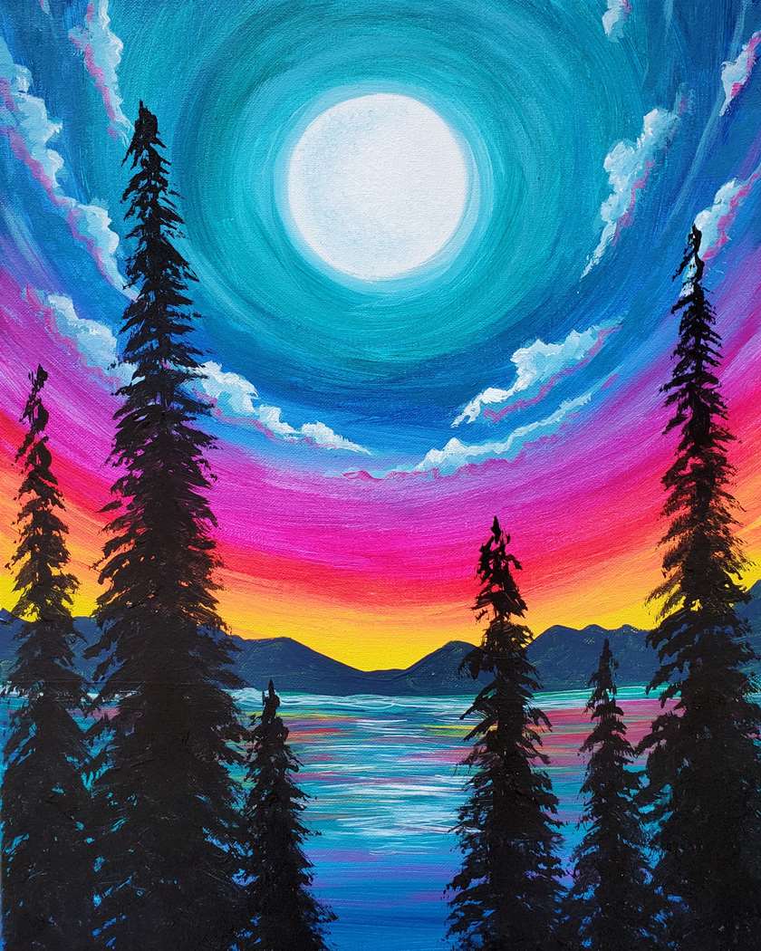 Moon Rise Forest 1