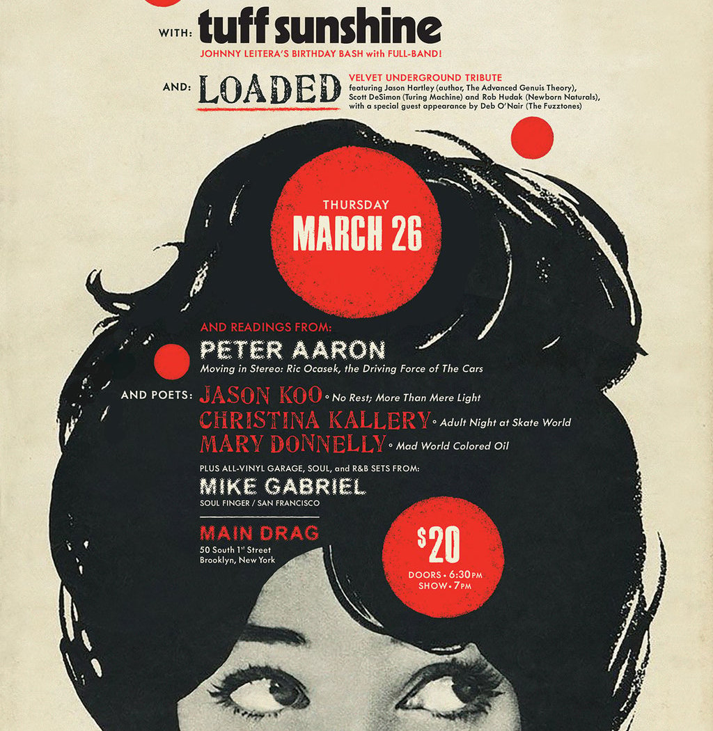 Shilpa Ray (solo set) / Tuff Sunshine / Loaded / Readings by Peter Aaron, Jason Koo, Christina Kallery, Mary Donally / Vinyl Sets by Mike Gabriel 1
