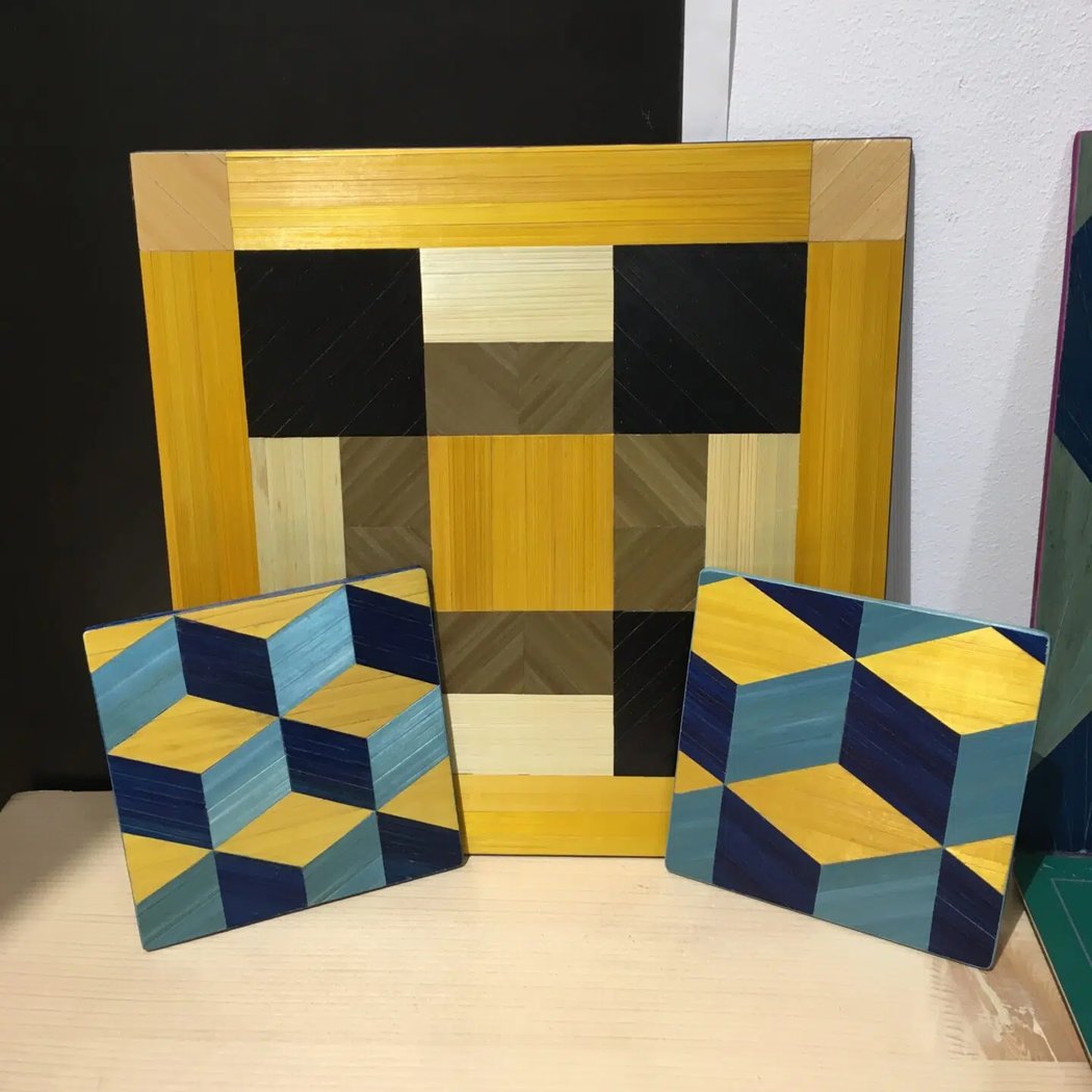 Marqueterie de paille avec Emilie 2