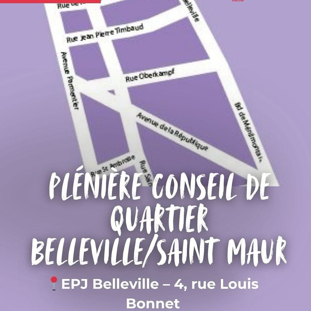 PLÉNIÈRE CONSEIL DE QUARTIER BELLEVILLE/SAINT MAUR 1