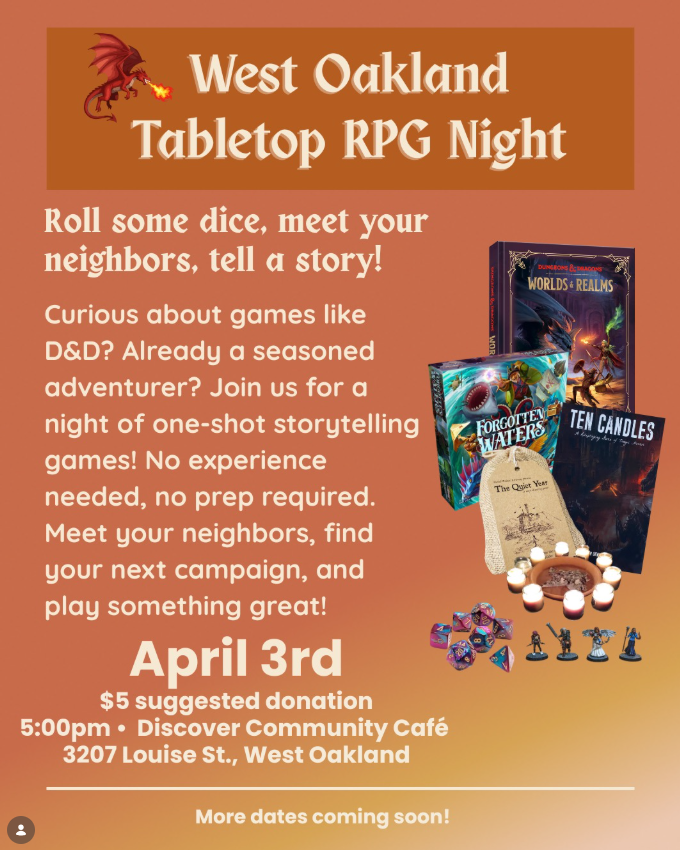 West Oakland Tabletop RPG Night 1