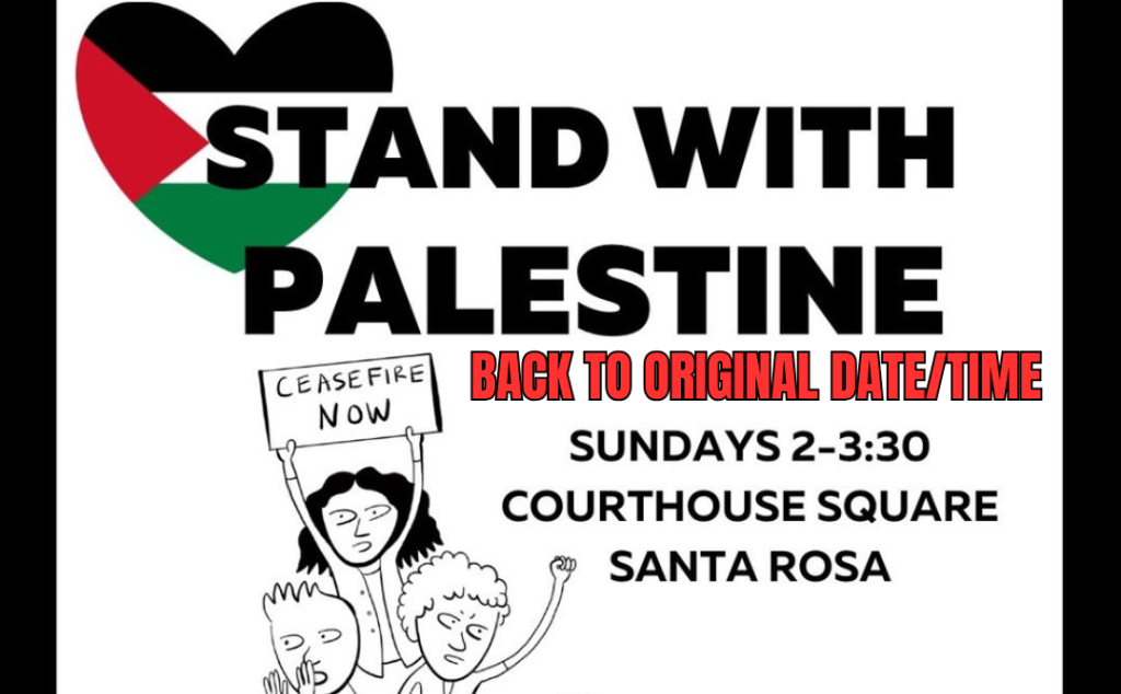Solidarity from the North Bay to Gaza Show Up! Protest 1