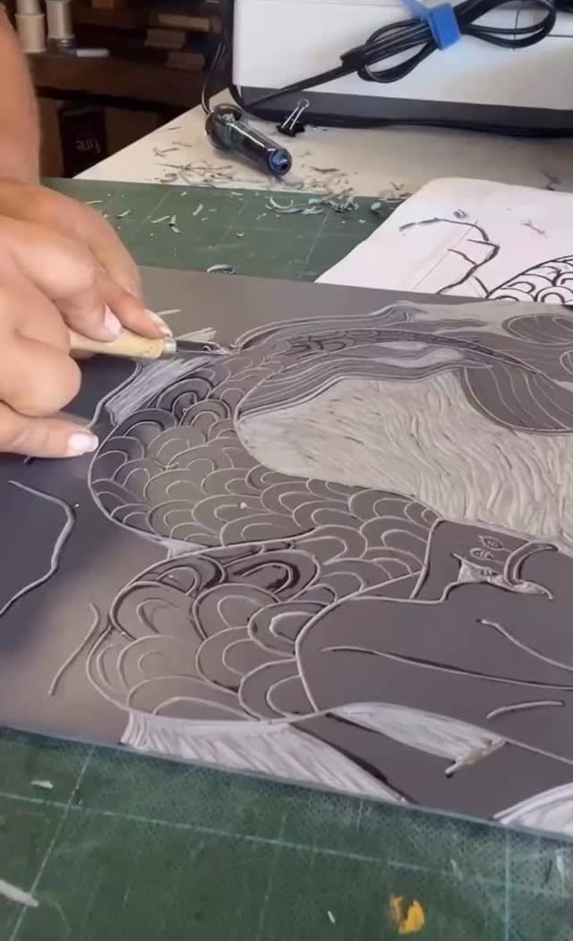 Impressions in Ink Relief Printmaking Class 1