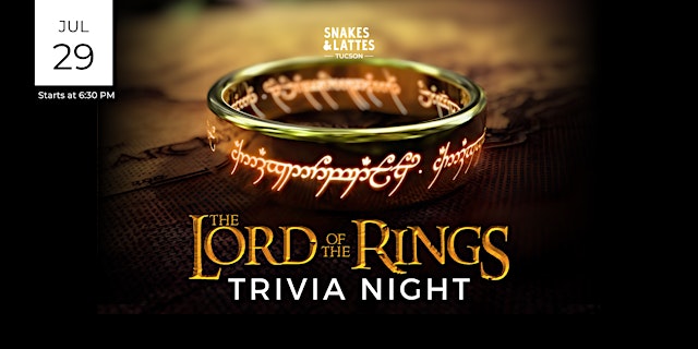 Lord of the Rings Trivia Night 1