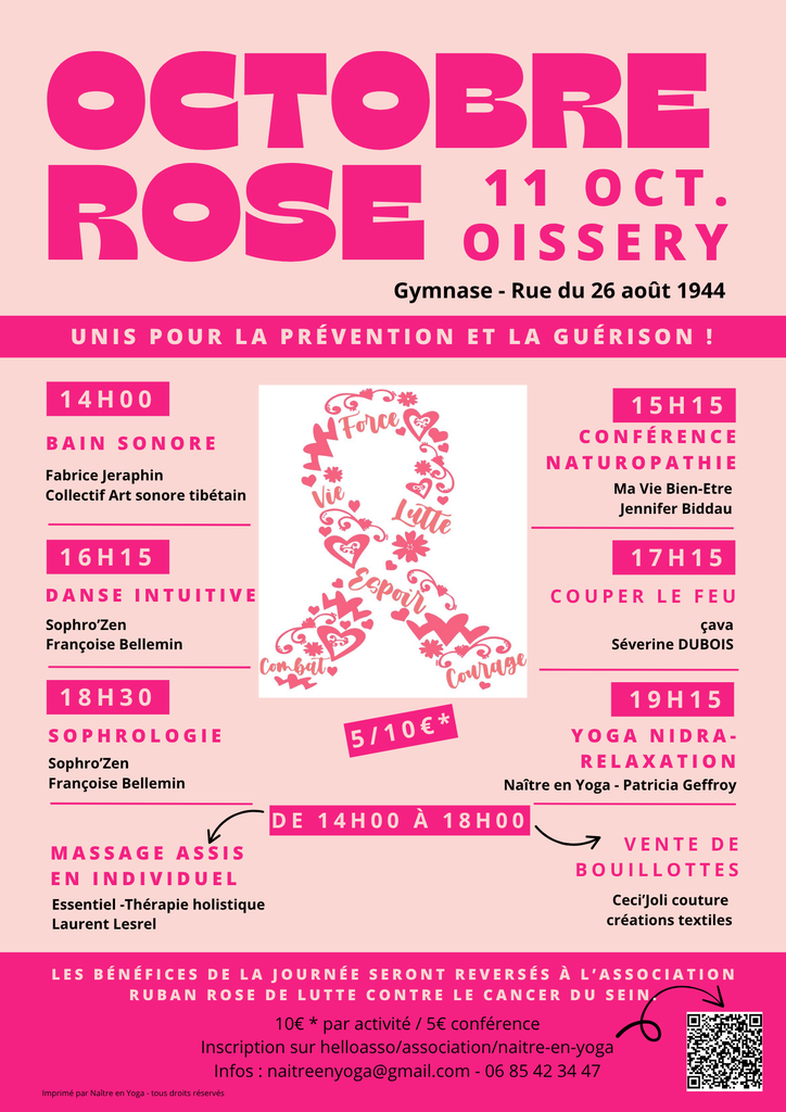 EVENEMENT bien-être OCTOBRE ROSE