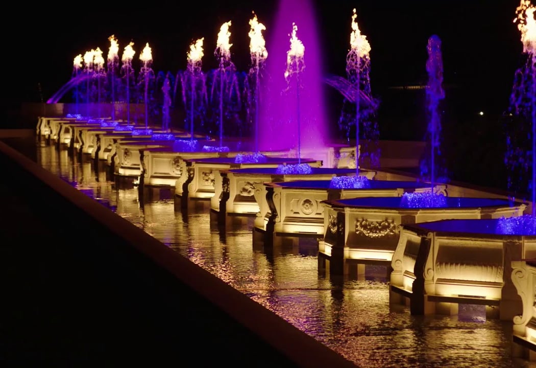 Take Me Out to the Ballgame: Illuminated Fountain Performance 2