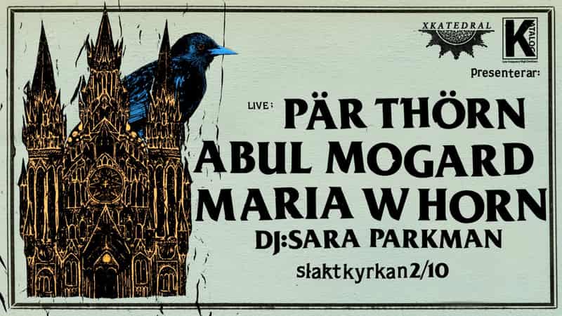 XKatedral x Katalog: ABUL MOGARD - MARIA W HORN - PÄR THÖRN - DJ SARA PARKMAN