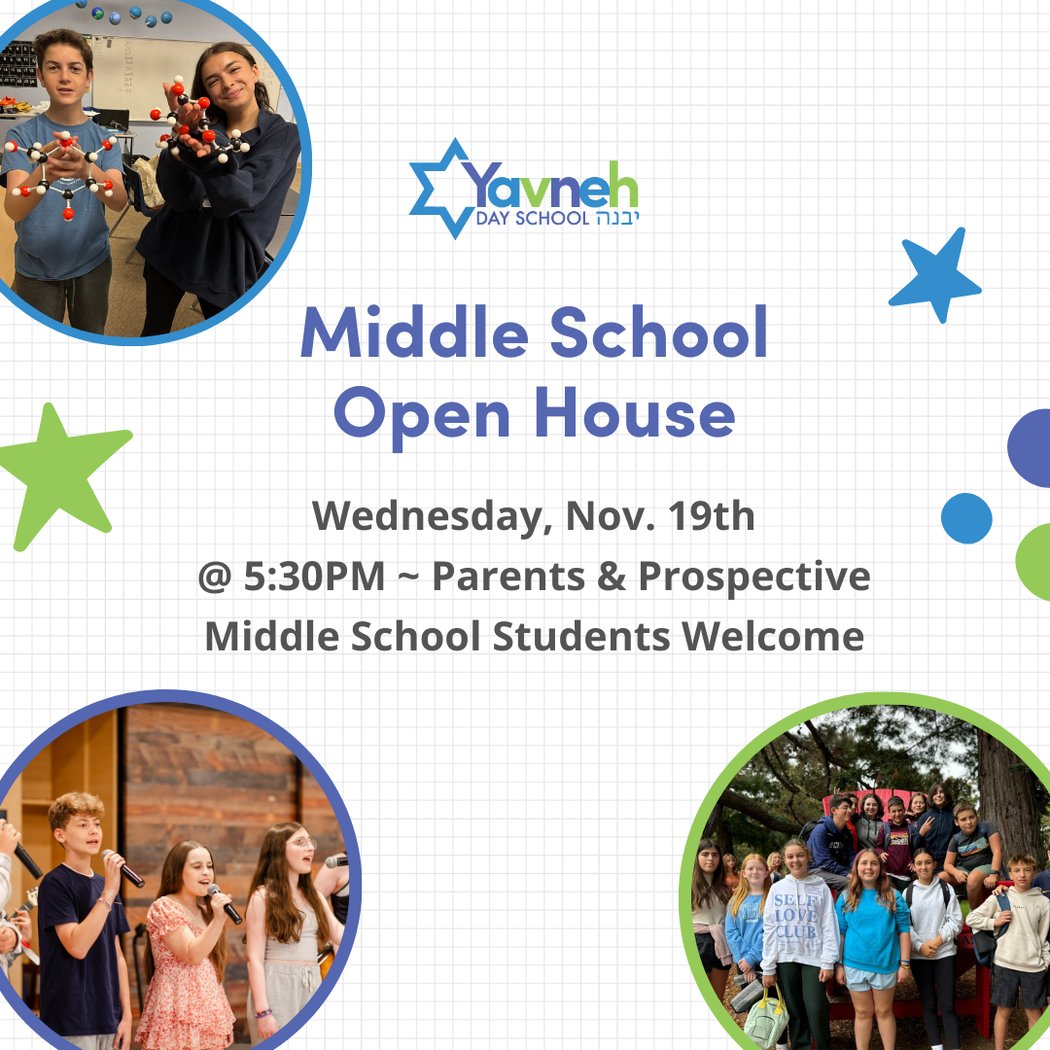 Yavneh Day School Middle School Open House 1
