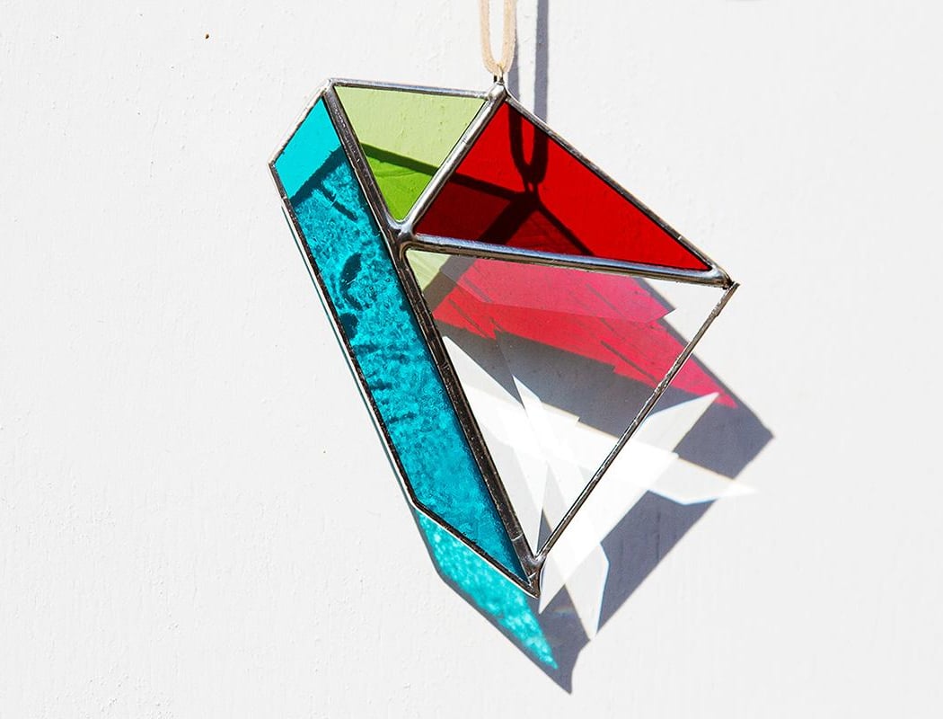 Stained Glass Sun Catchers: Modern Abstract Designs 1