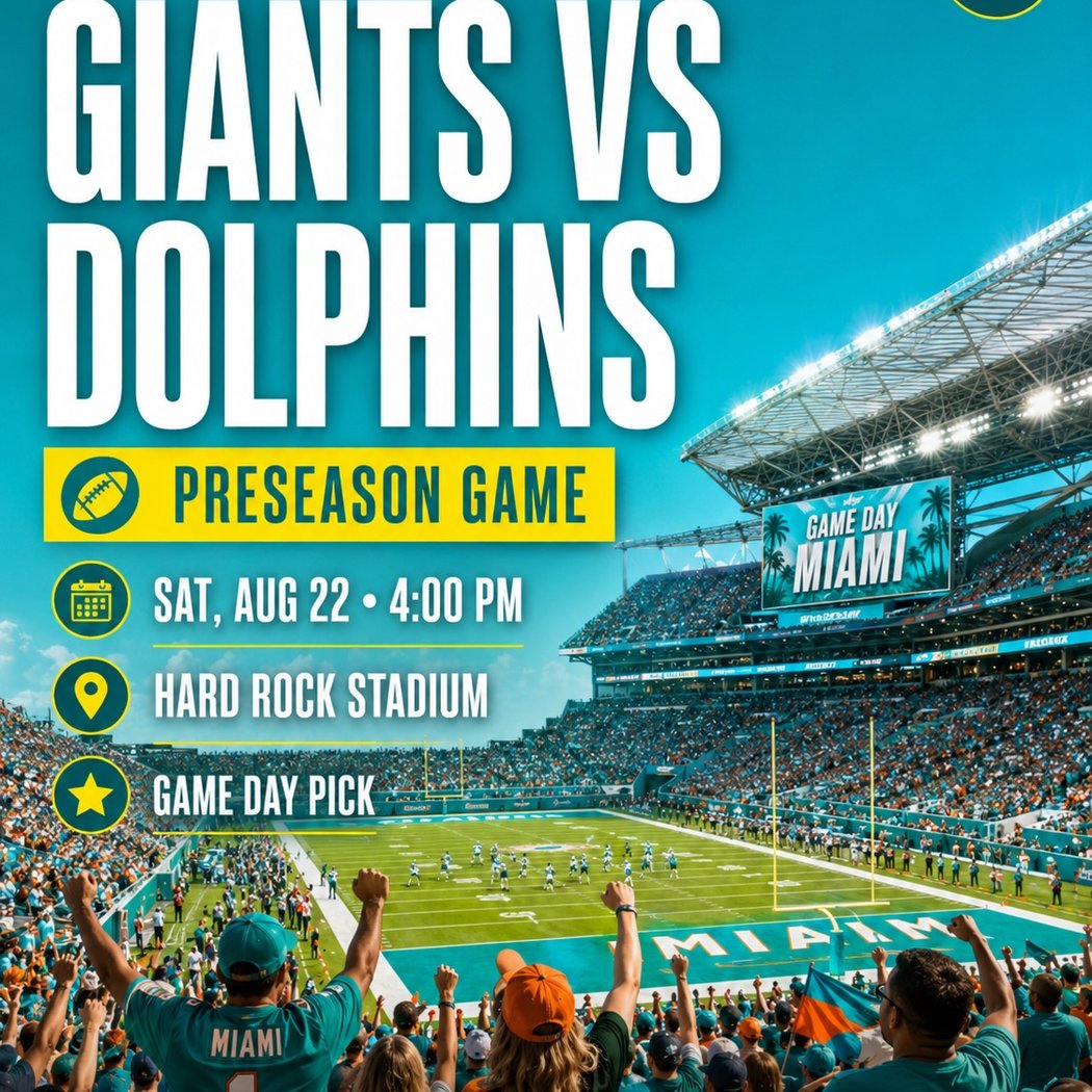 Giants vs Dolphins preseason game 1