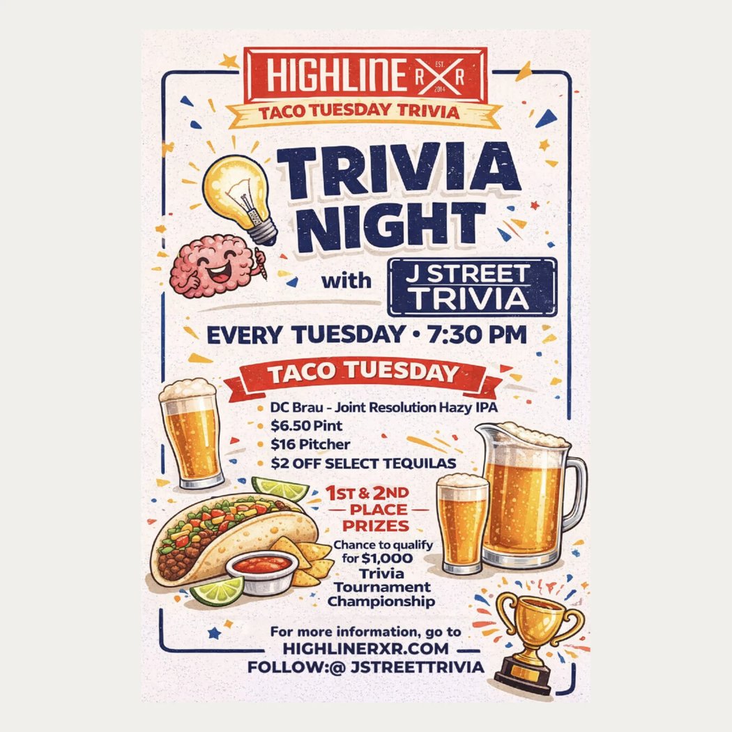 Tuesday Night Trivia at Highline RxR 1