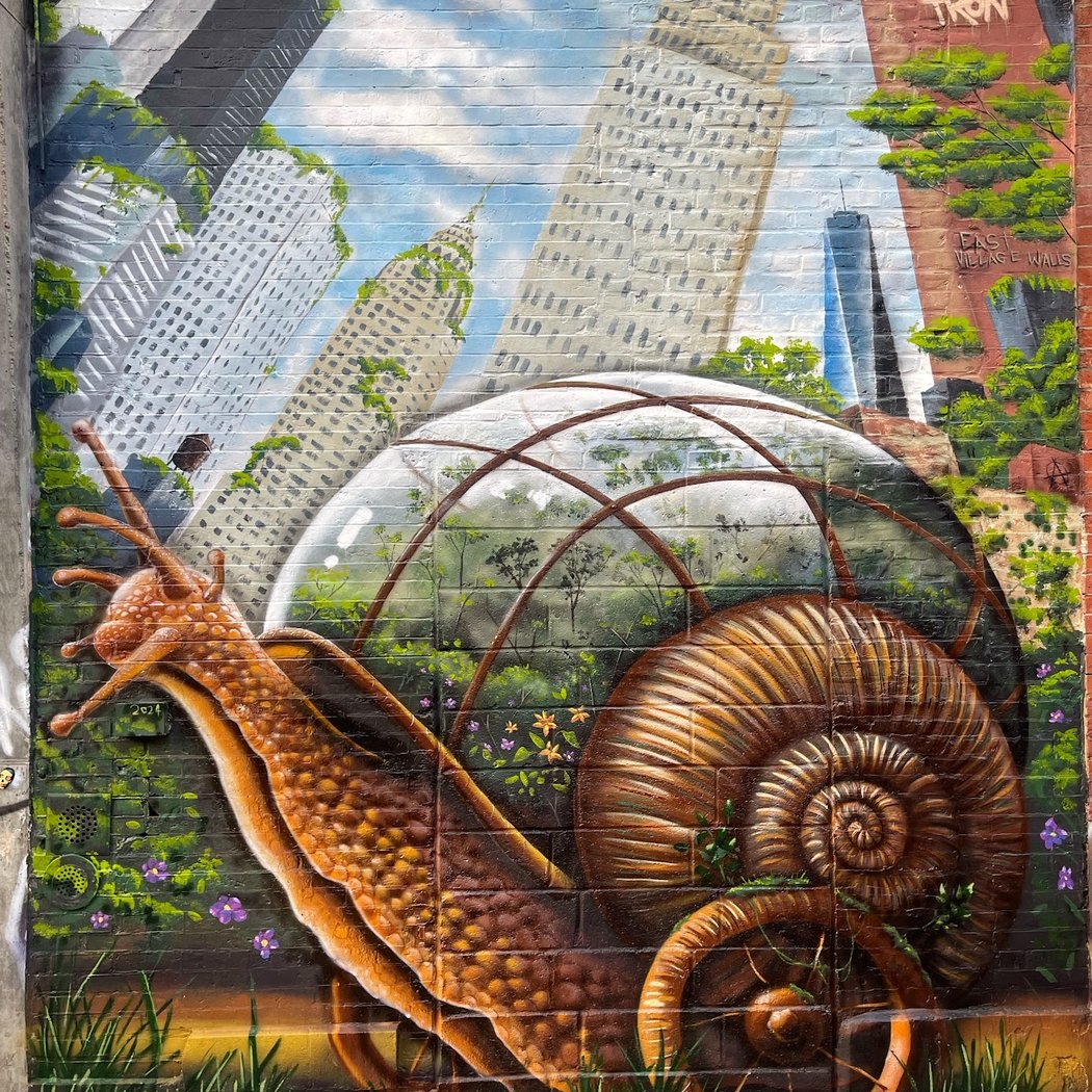 Snail Mural Mike Makatron 43 E 3rd St 1