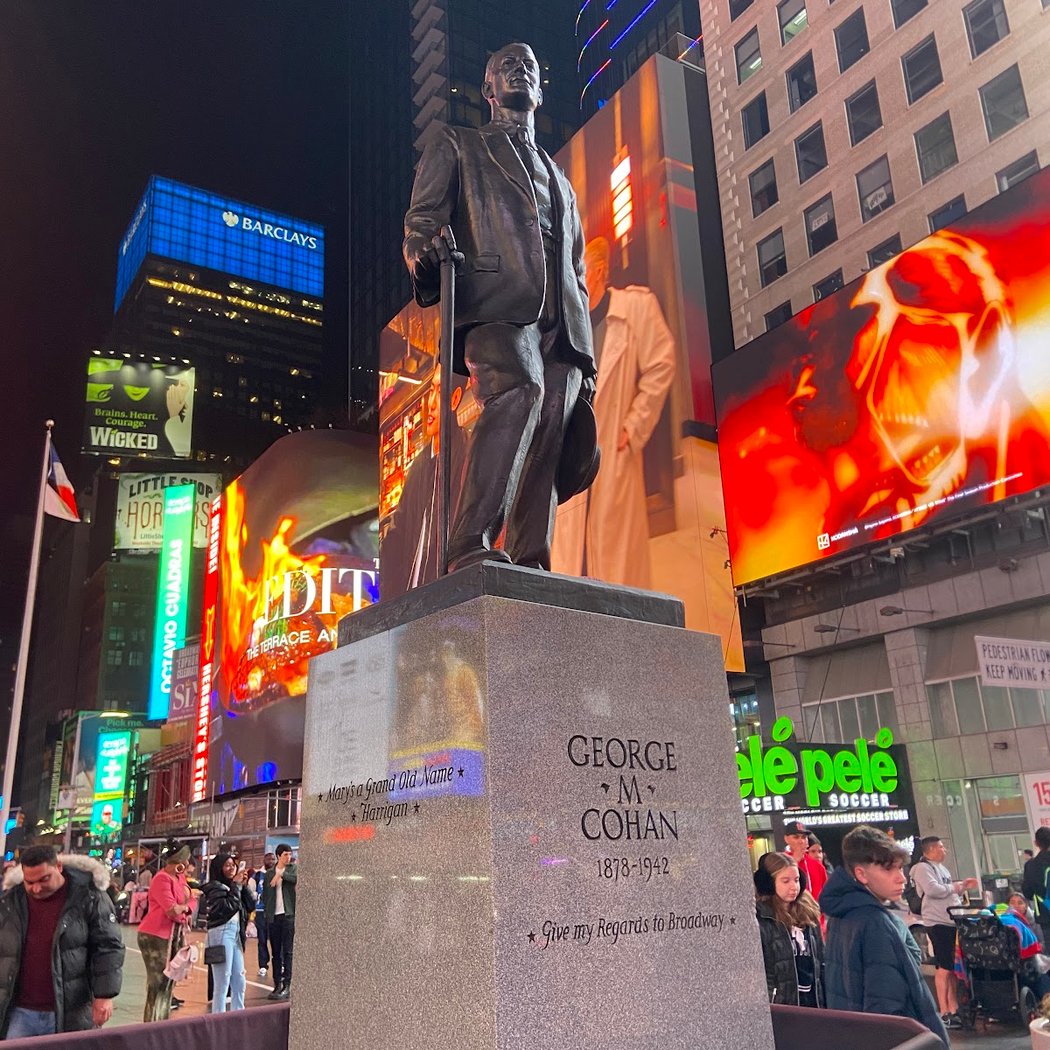 George M. Cohan Statue 2