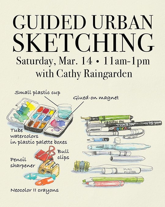 Guided Urban Sketching with Cathy Raingarden 1