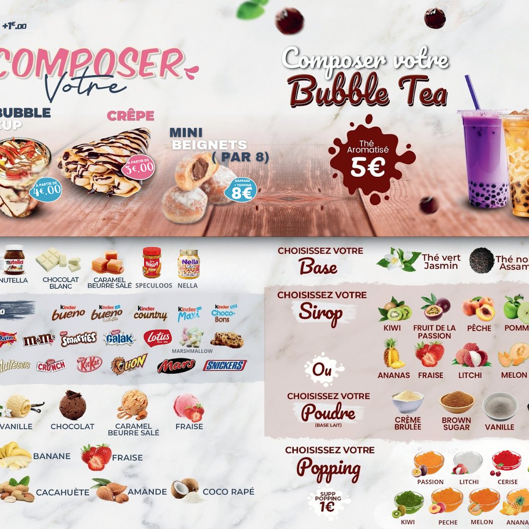 le 216 burger Bubble waffles & tea 1