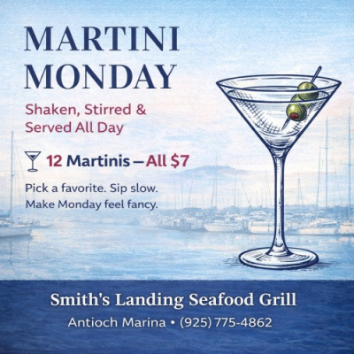 Martini Monday - 12 Classics Served All Day $7 1