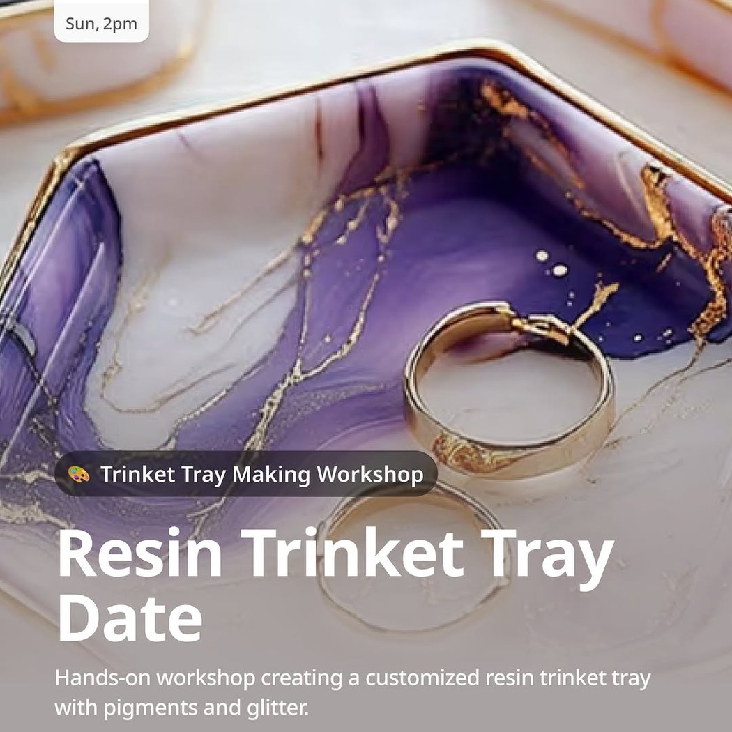 Resin Trinket Tray Date 1