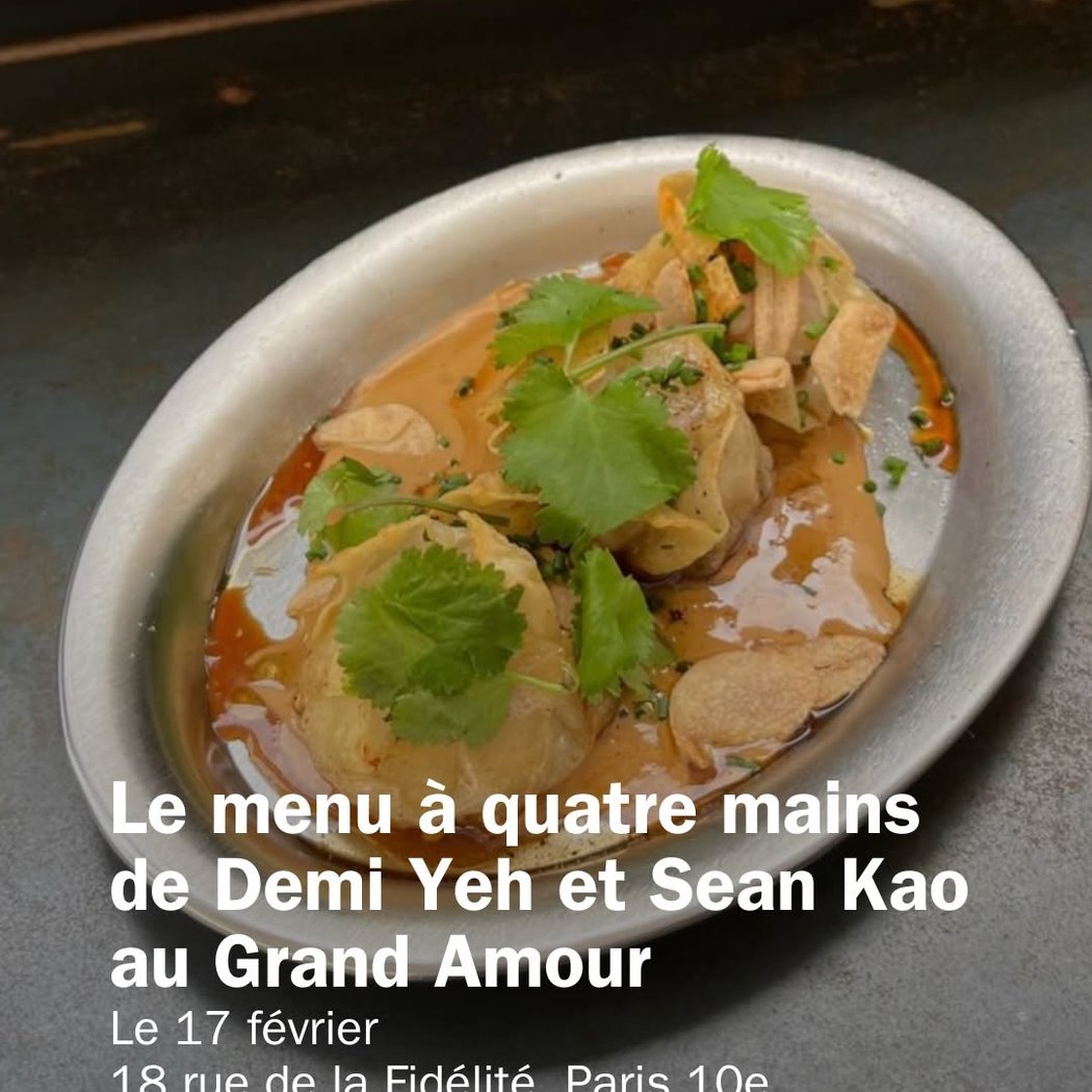 Menu à quatre mains de Demi Yeh et Sean Kao 1