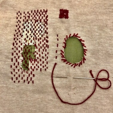 Visible Mending: Sashiko and Woven Patches 1
