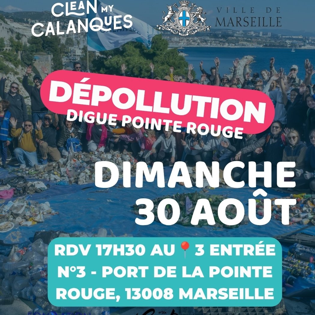 CLEAN MY CALANQUES Dépollution Digue Pointe Rouge