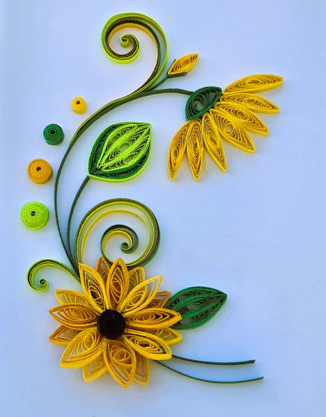 Paper Quilling Sunflower Workshop 1