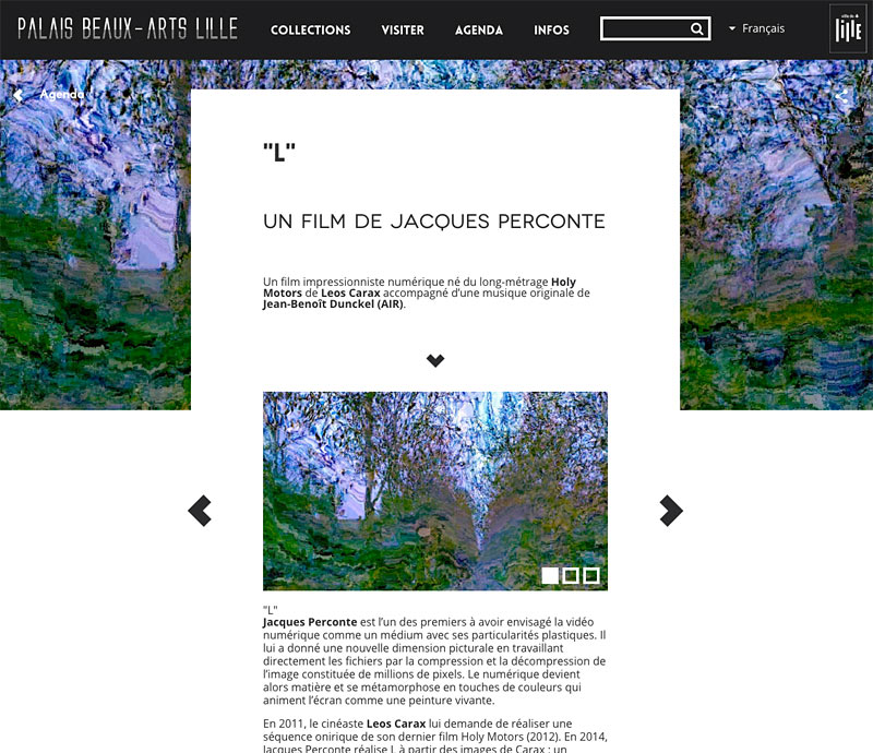 Jacques Perconte @ Palais de Beaux Arts de Lille 1