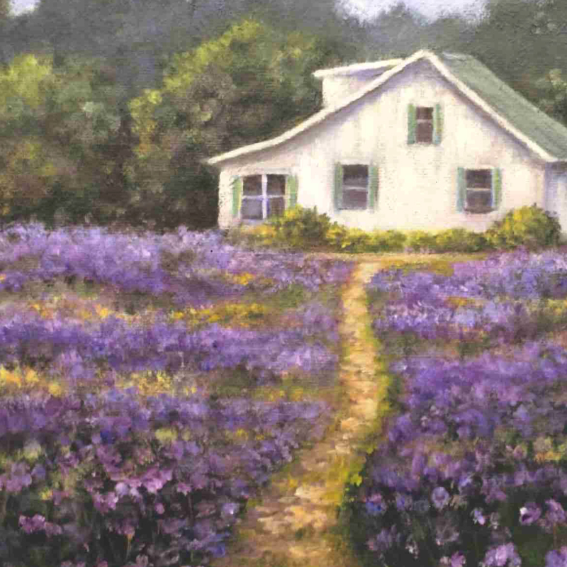 Lilac Farm in Acrylic Paint Workshop 2