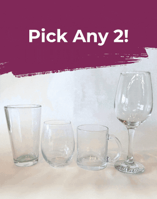 Paint Your Own Glassware Sets - DIY Drinks Included 1