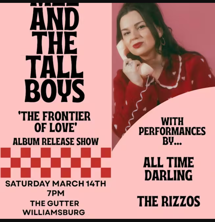 LIVE SHOW! Mel and The Tall Boys (Album Release), All Time Darling, The Rizzos, DJ Miss Hap 1