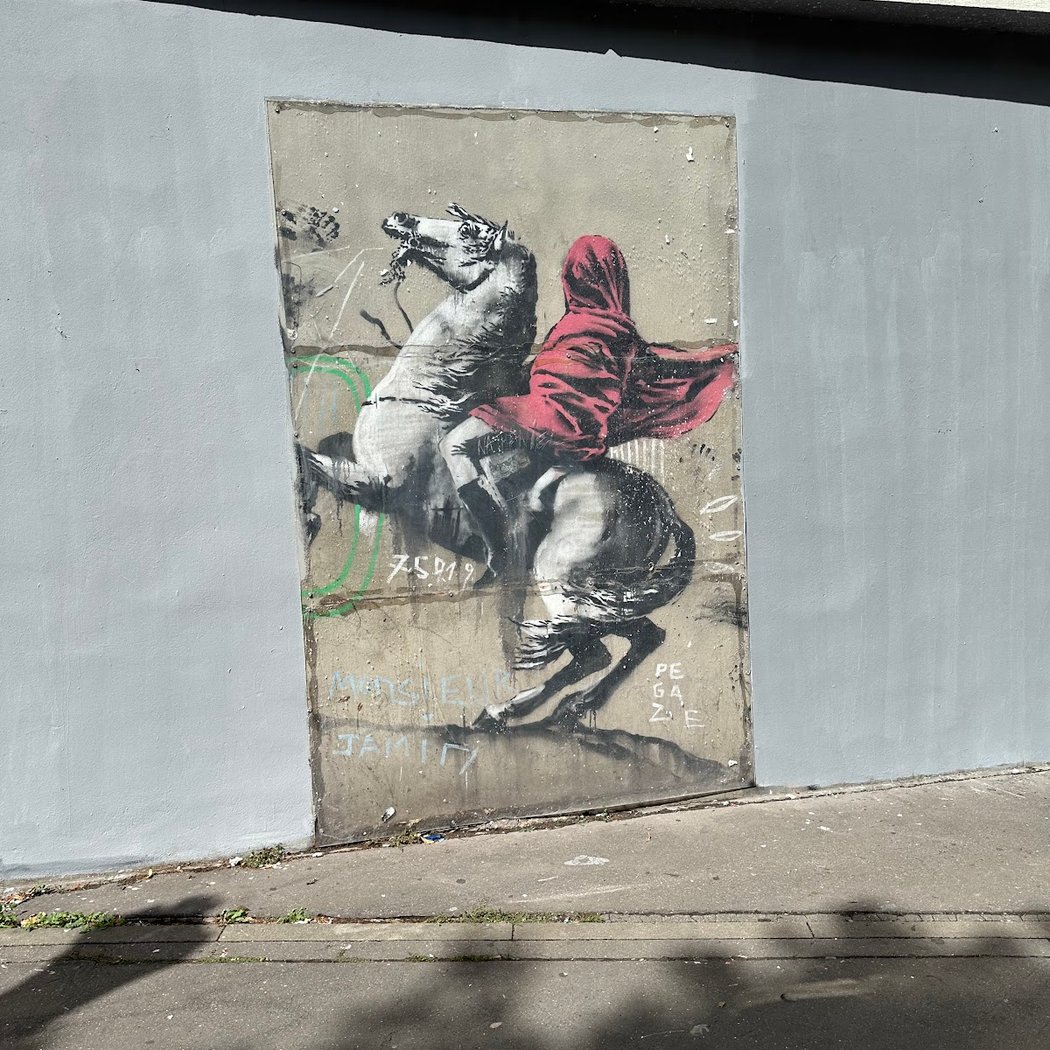 Banksy “Napoleon Crossing the Alps” 2