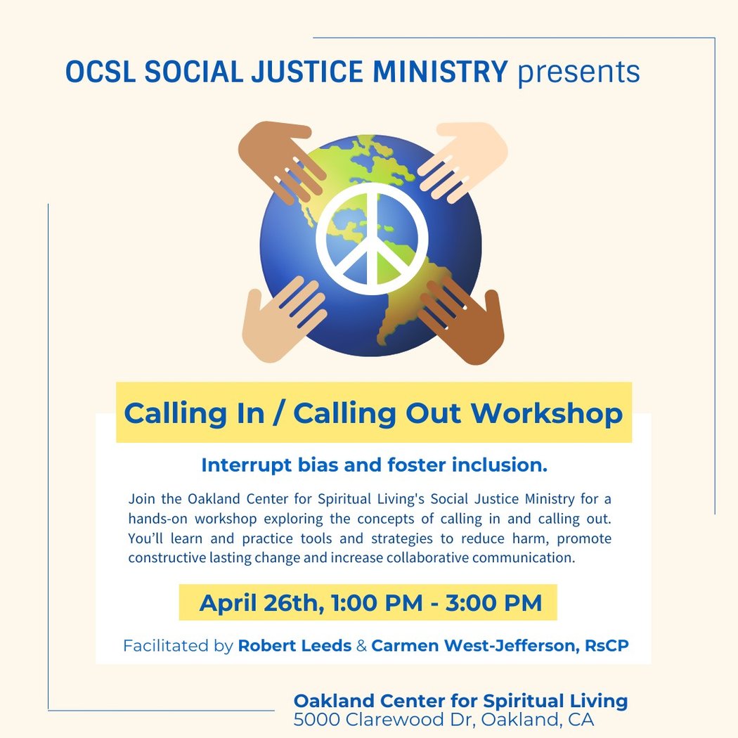 Calling In / Calling Out Workshop 1