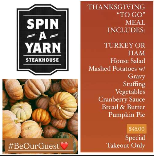 Thanksgiving 'To Go' Meal 1