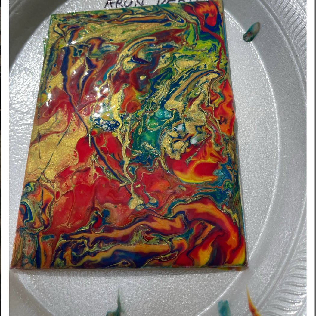 Acrylic Pour Technique 1