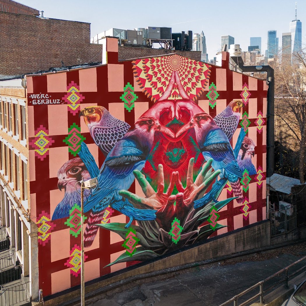 "Above & Beyond" mural by WERC & GERALUZ 1
