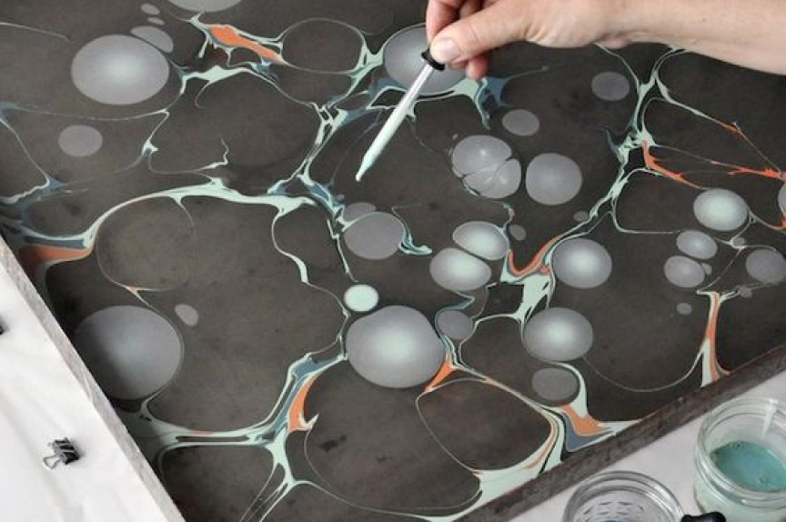 One Day Intensive Fabric Marbling 1