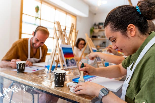 Atelier de peinture libre avec matériel et café inclus 1