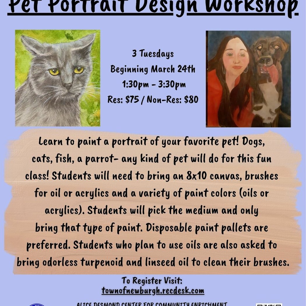 Pet Portrait Design Workshop 1
