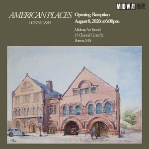 Lonnie Ash: AMERICAN PLACES: Watercolor paintings of American buildings, coastlines, and open landscapes
