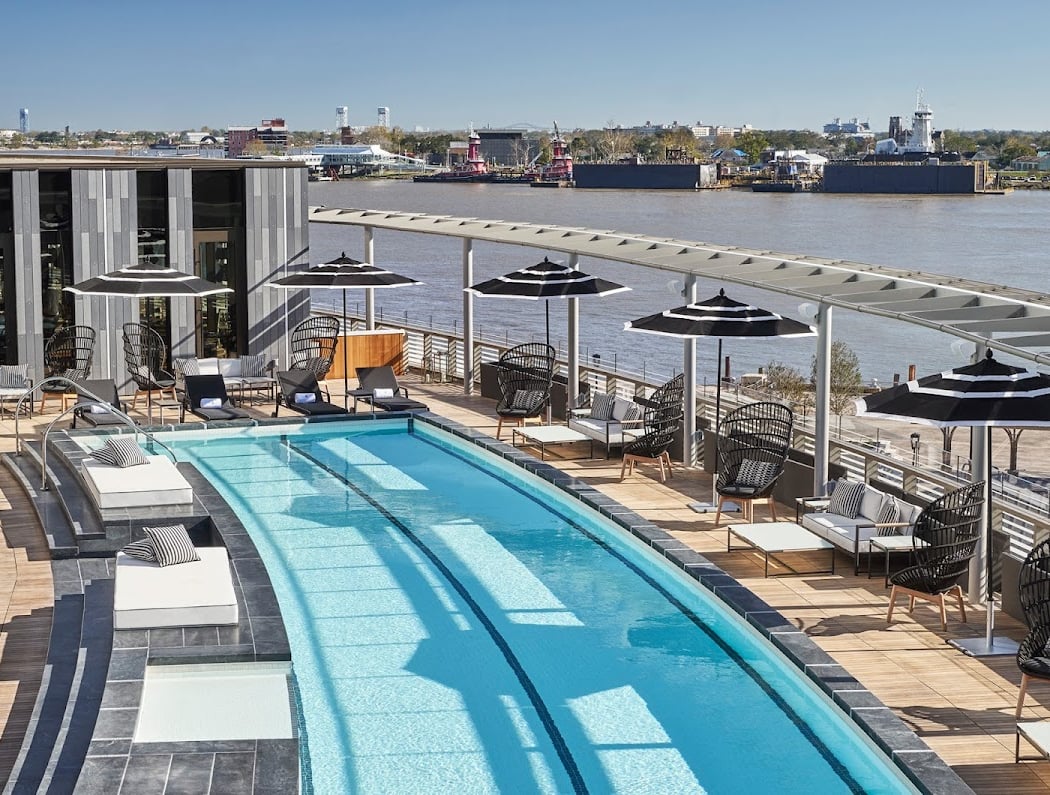 River Views From the Biggest Rooftop Pool in New Orleans 1