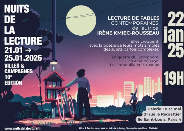 Nuits de la lecture 2026 with Irène Kmiec-Rousseau 1