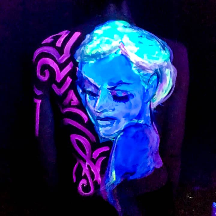 UV Body Painting class for couples 2